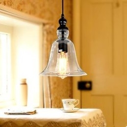 Lustre de vidro loft europeu contraído Bell