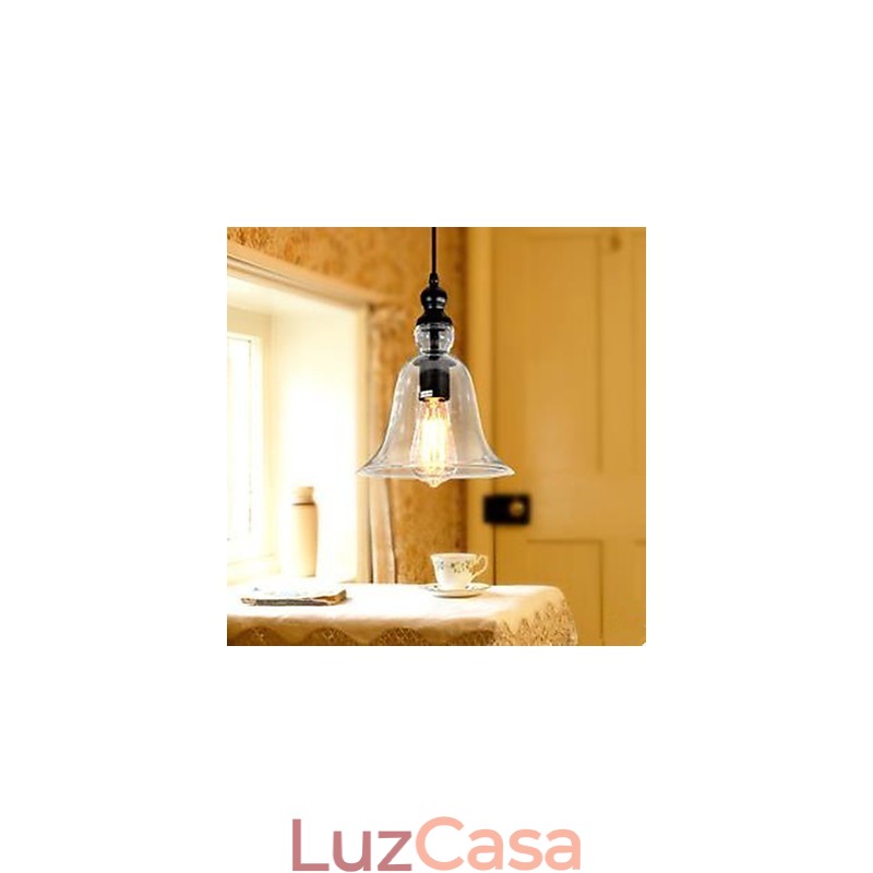 Lustre de vidro loft europeu contraído Bell