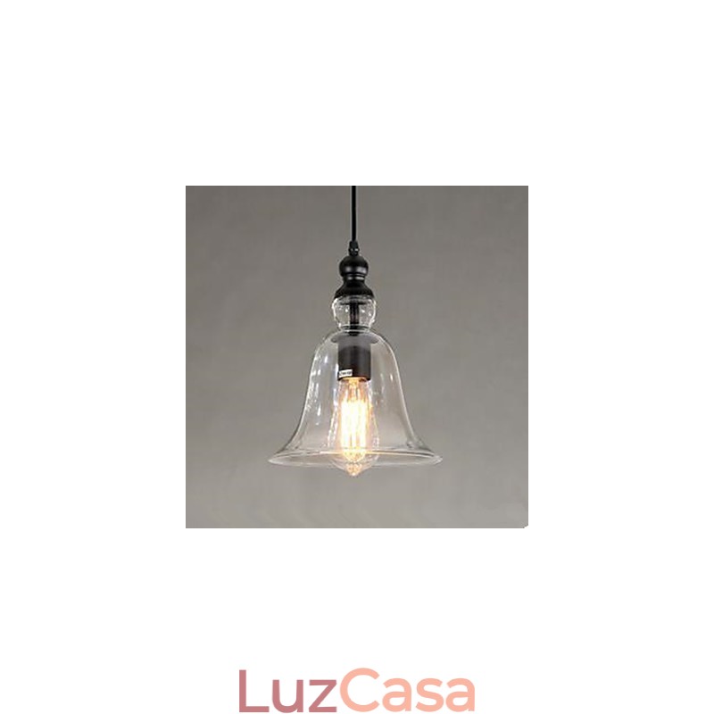 Lustre de vidro loft europeu contraído Bell