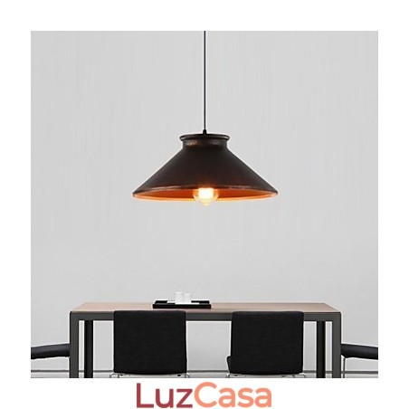 Luminária pendente de metal com design retrô Luminária pendente de metal com design retrô