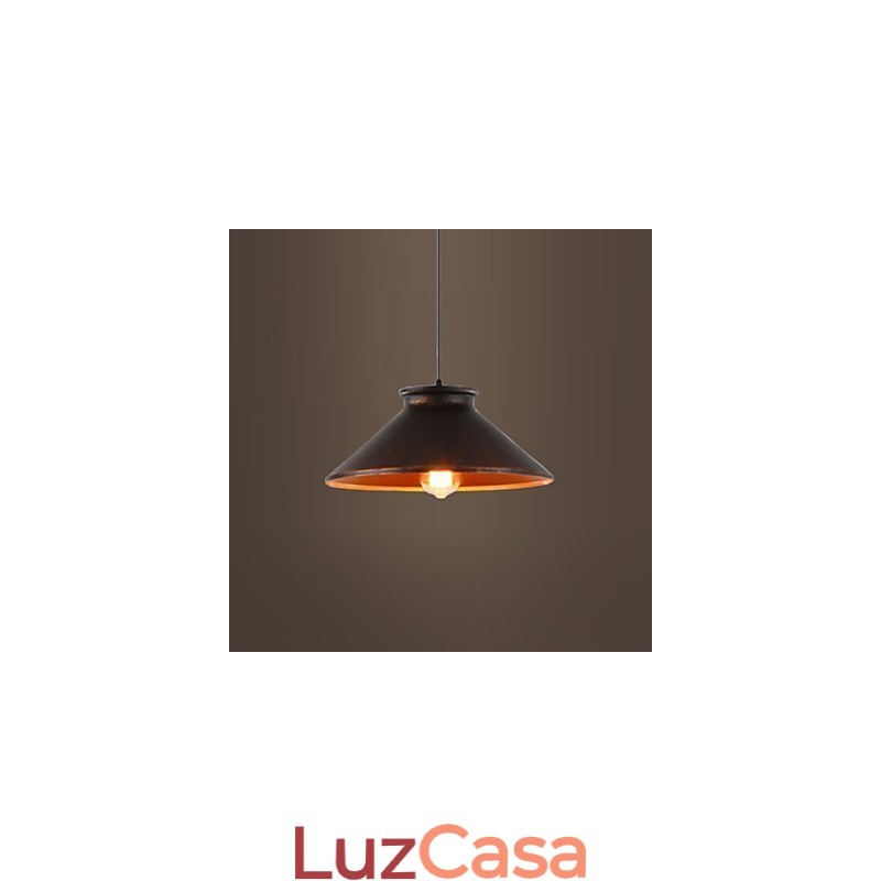 Luminária pendente de metal com design retrô