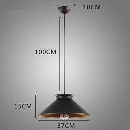 Luminária pendente de metal com design retrô