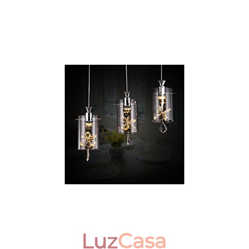 Moderno Contemporâneo Cristal Outros Vidro Pendente Luz