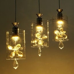Moderno Contemporâneo Cristal Outros Vidro Pendente Luz