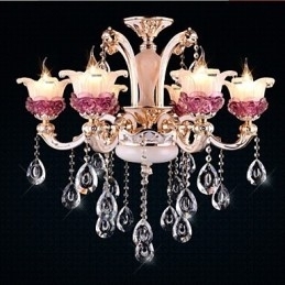 Pingente de cristal de jade roxo chinês estilo europeu simples moderno