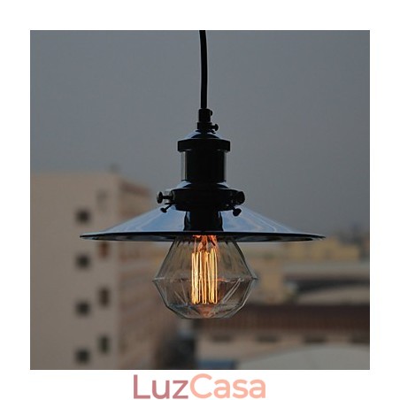 Luminária pendente de metal cromado country Luminária pendente de metal cromado country