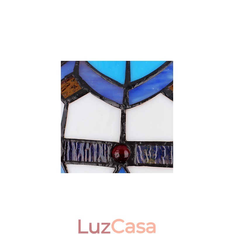 Lustre de vidro colorido de artes criativas rurais europeias que restauram formas antigas de luz de lâmpada