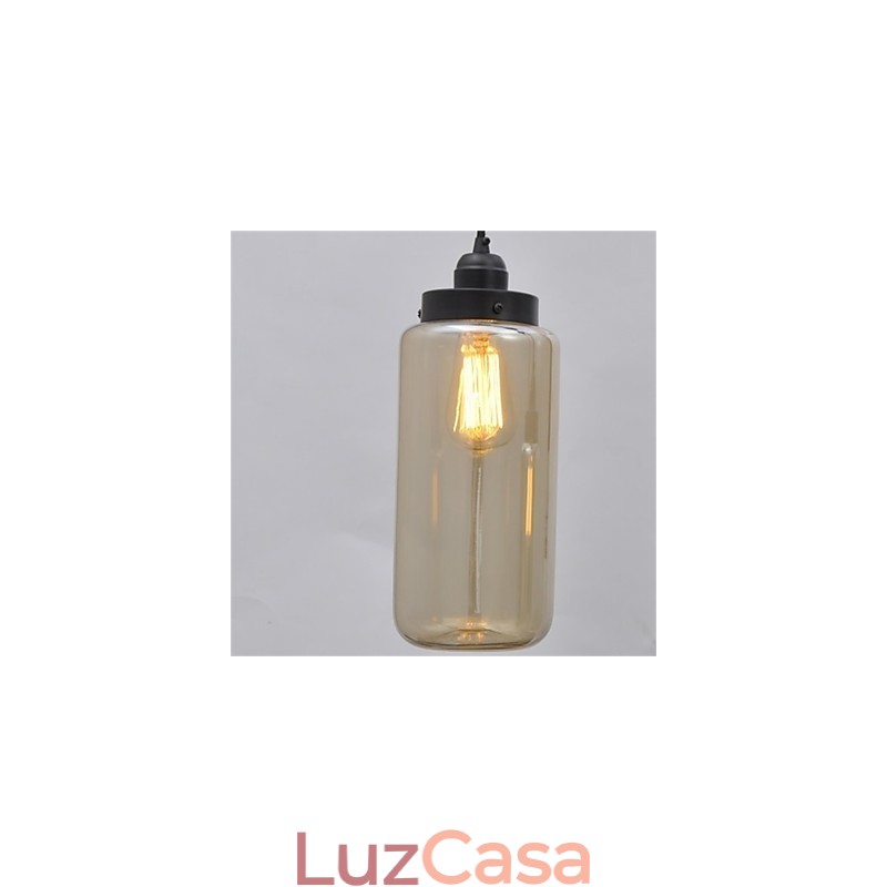 Lustre americano retrô minimalista de vidro simples