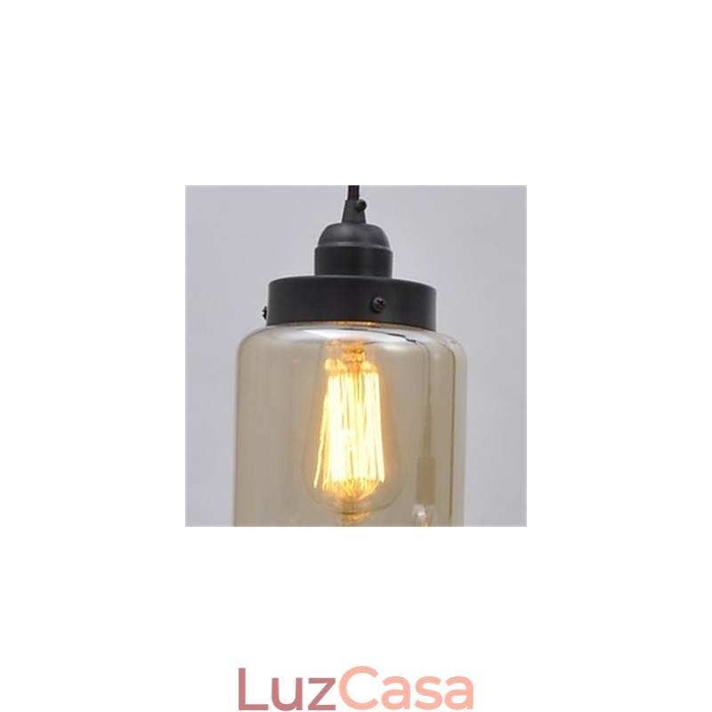 Lustre americano retrô minimalista de vidro simples