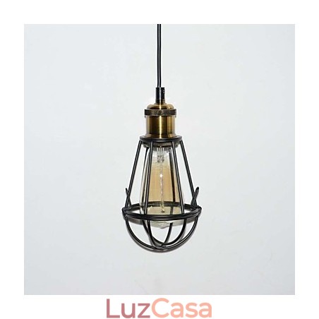 Luminária pendente vintage estilo loft, luminária Edison, abajur em gaiola de metal, ferro, estilo armazém, luminária Luminária pendente vintage estilo loft, luminária Edison, abajur em gaiola de metal, ferro, estilo armazém, luminária