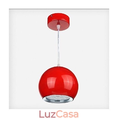 Luminária pendente de metal com pintura de globo contemporânea moderna