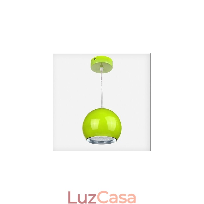 Luminária pendente de metal com pintura de globo contemporânea moderna