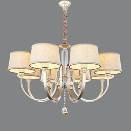 Lustre de Metal Prata Cristal Country