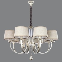 Lustre de Metal Prata Cristal Country
