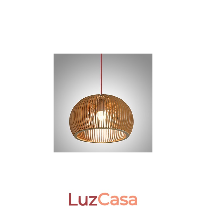 Estilo de design Circular Recurso L Pendente Luz 1 Luz Madeira