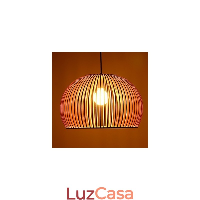 Estilo de design Circular Recurso L Pendente Luz 1 Luz Madeira
