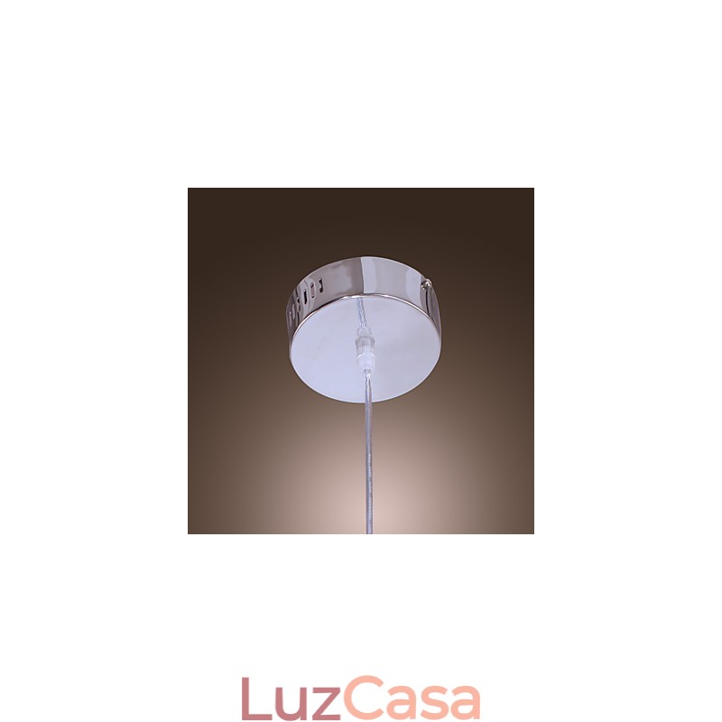 Luminária pendente cromada estilo mini contemporânea moderna