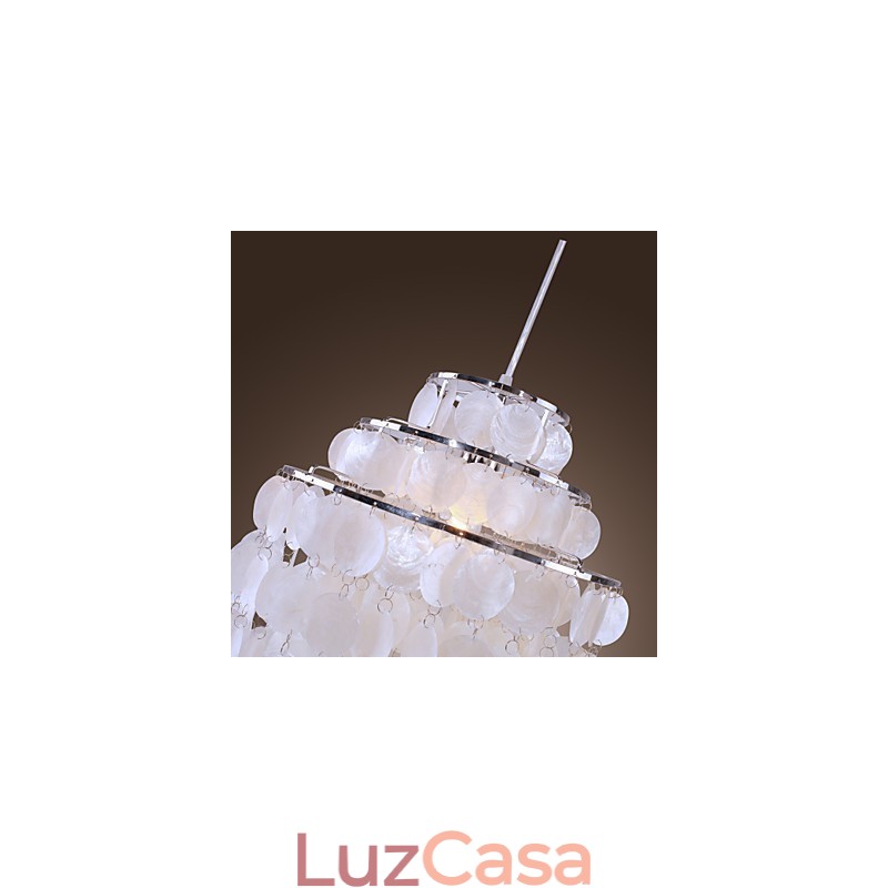 Luminária pendente cromada estilo mini contemporânea moderna