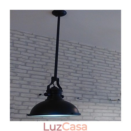 Lustre de ferro americano Lustre de cabeça única preto industrial
