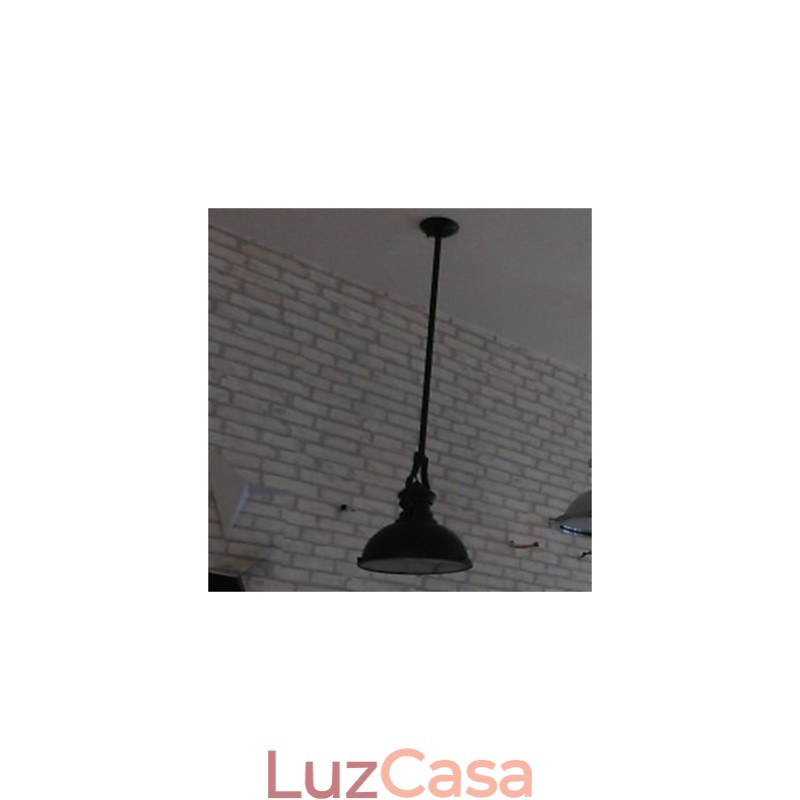 Lustre de ferro americano Lustre de cabeça única preto industrial
