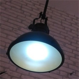 Lustre de ferro americano Lustre de cabeça única preto industrial