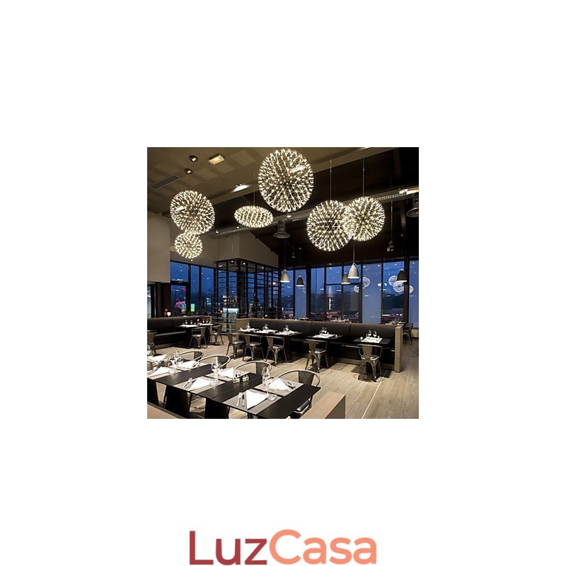Lustre Contemporâneo Criativo Redondo Droplight Lâmpada Luz