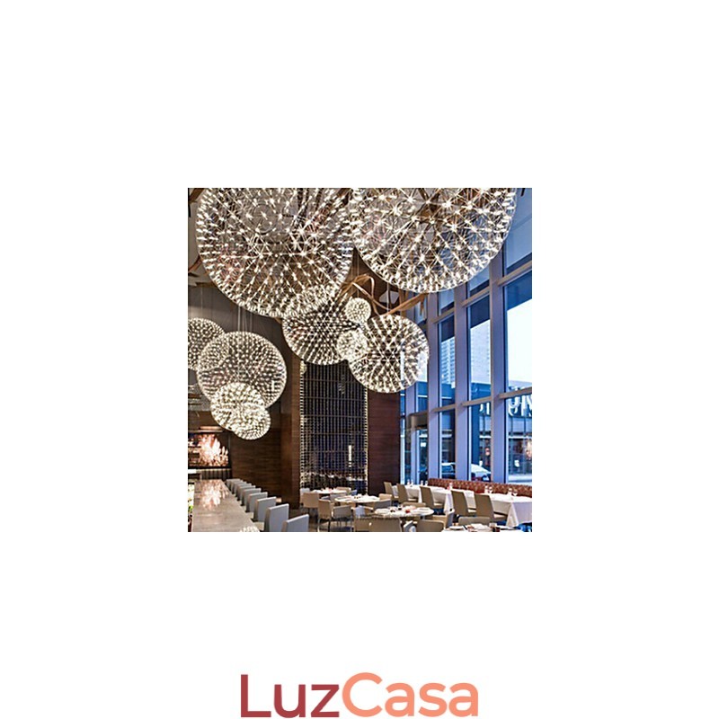 Lustre Contemporâneo Criativo Redondo Droplight Lâmpada Luz