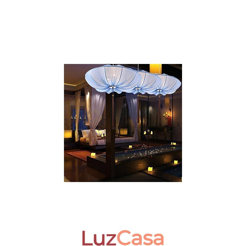 Criativo redondo grande lanterna vermelha folha de lótus festival de casamento pano arte lustre lâmpada luz