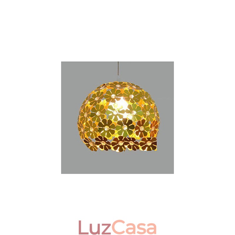 Luminária pendente de cristal com cabeça única e flor de ameixa moderna