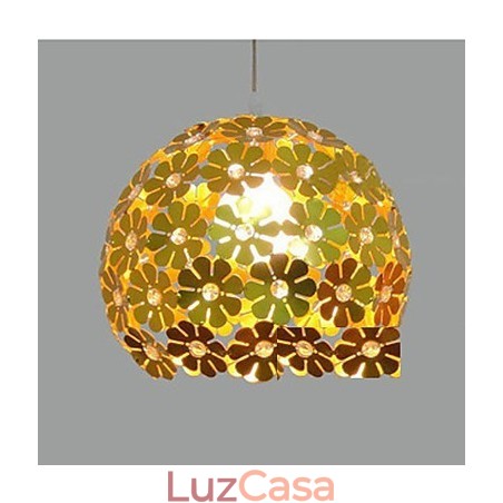 Luminária pendente de cristal com cabeça única e flor de ameixa moderna