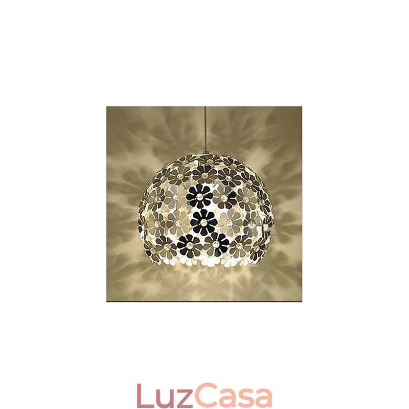 Luminária pendente de cristal com cabeça única e flor de ameixa moderna