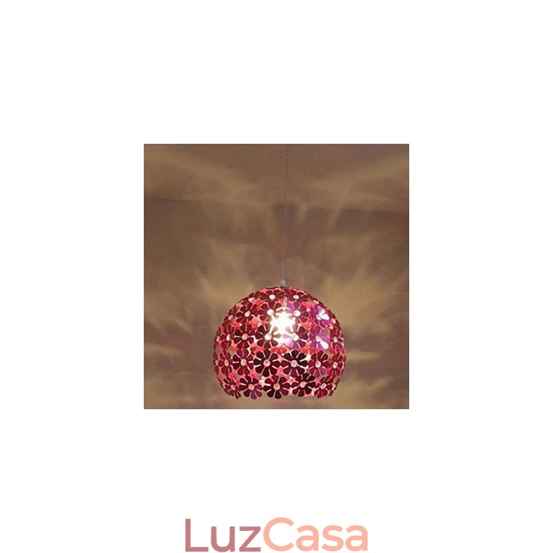 Luminária pendente de cristal com cabeça única e flor de ameixa moderna