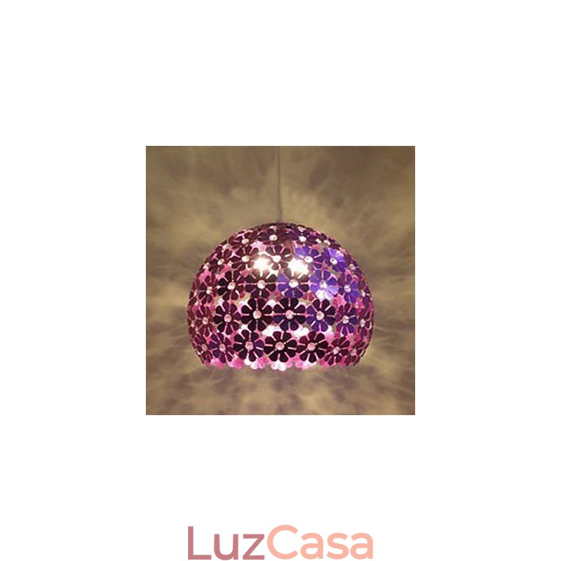 Luminária pendente de cristal com cabeça única e flor de ameixa moderna