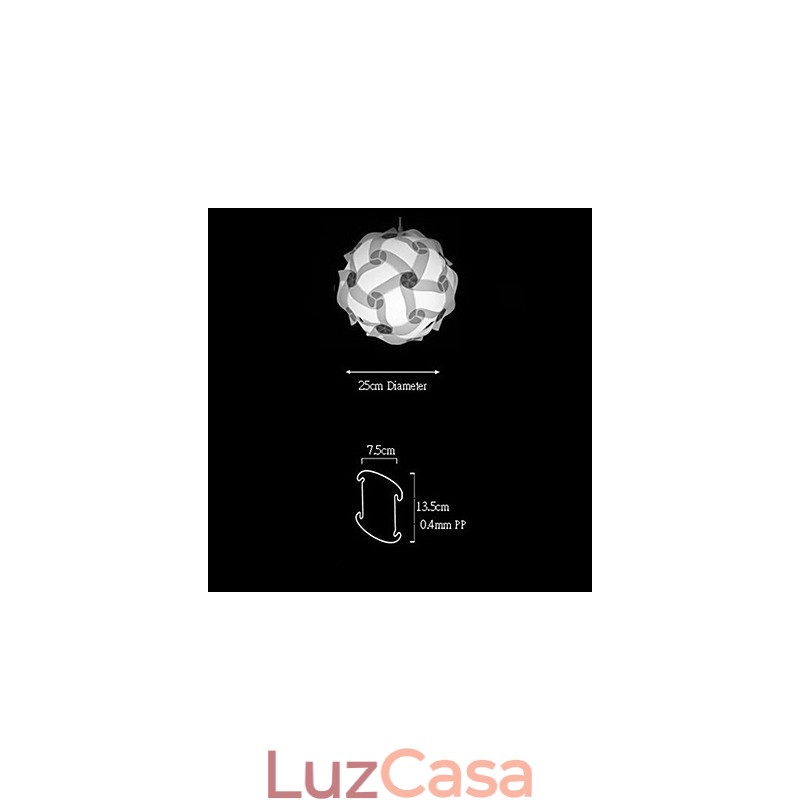 Luminária pendente moderna DIY de esfera 25cm