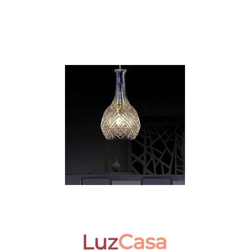 Luminária pendente de metal cristal contemporânea moderna