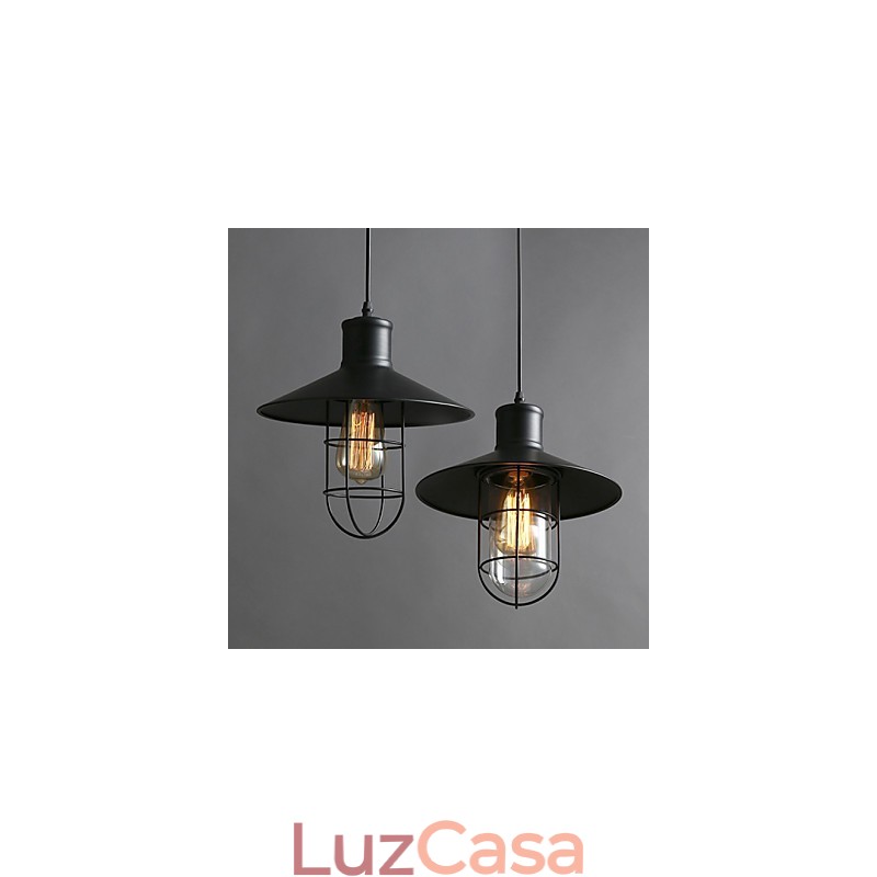 Lustre de gaiola de pássaro de cabeça única