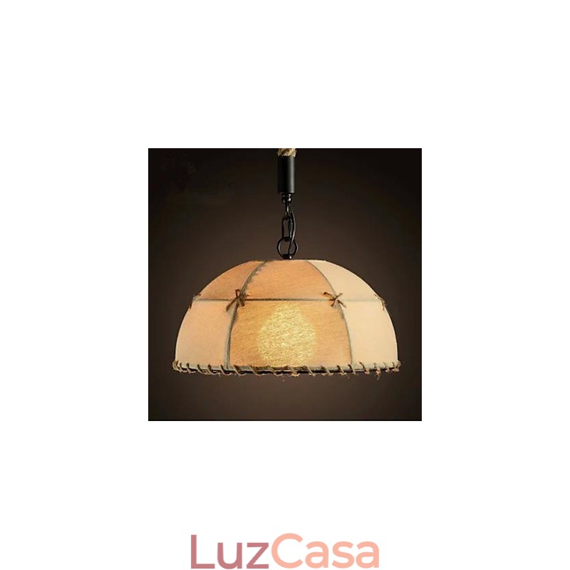 Um breve lustre de corda de cânhamo semicírculo da Vogue Lights