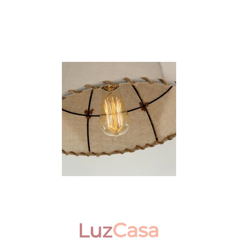 Um breve lustre de corda de cânhamo semicírculo da Vogue Lights