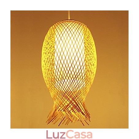 Modern Teahouse Bamboo Weaving Decoração de bambu Droplight Lamp Modern Teahouse Bamboo Weaving Decoração de bambu Droplight Lamp