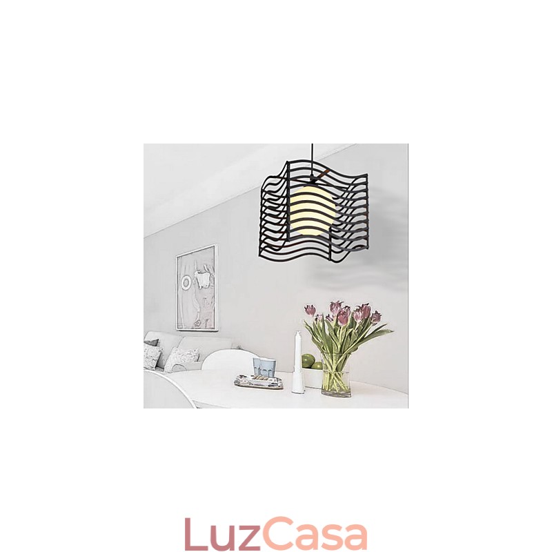 Luminária pendente de metal contemporânea moderna