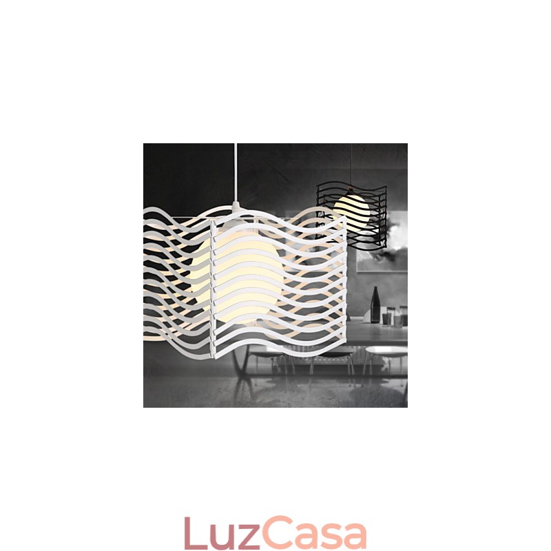 Luminária pendente de metal contemporânea moderna