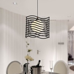 Luminária pendente de metal contemporânea moderna