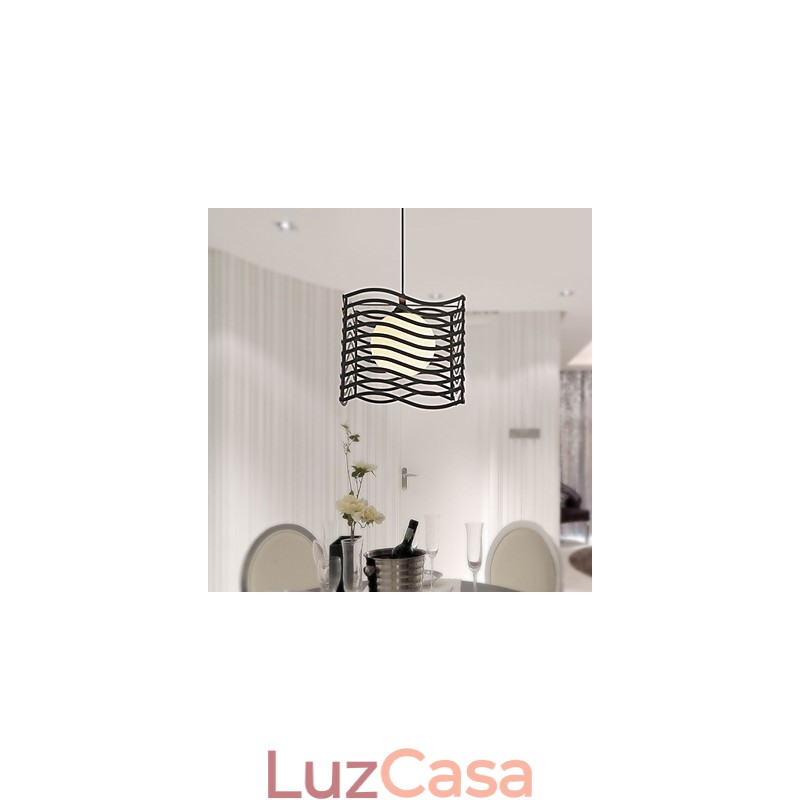 Luminária pendente de metal contemporânea moderna