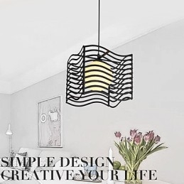 Luminária pendente de metal contemporânea moderna
