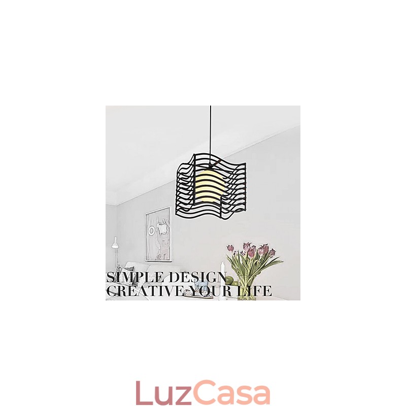Luminária pendente de metal contemporânea moderna