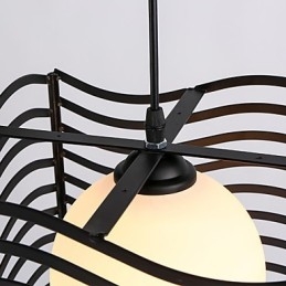 Luminária pendente de metal contemporânea moderna