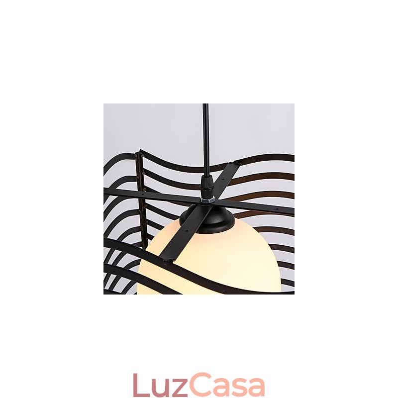 Luminária pendente de metal contemporânea moderna