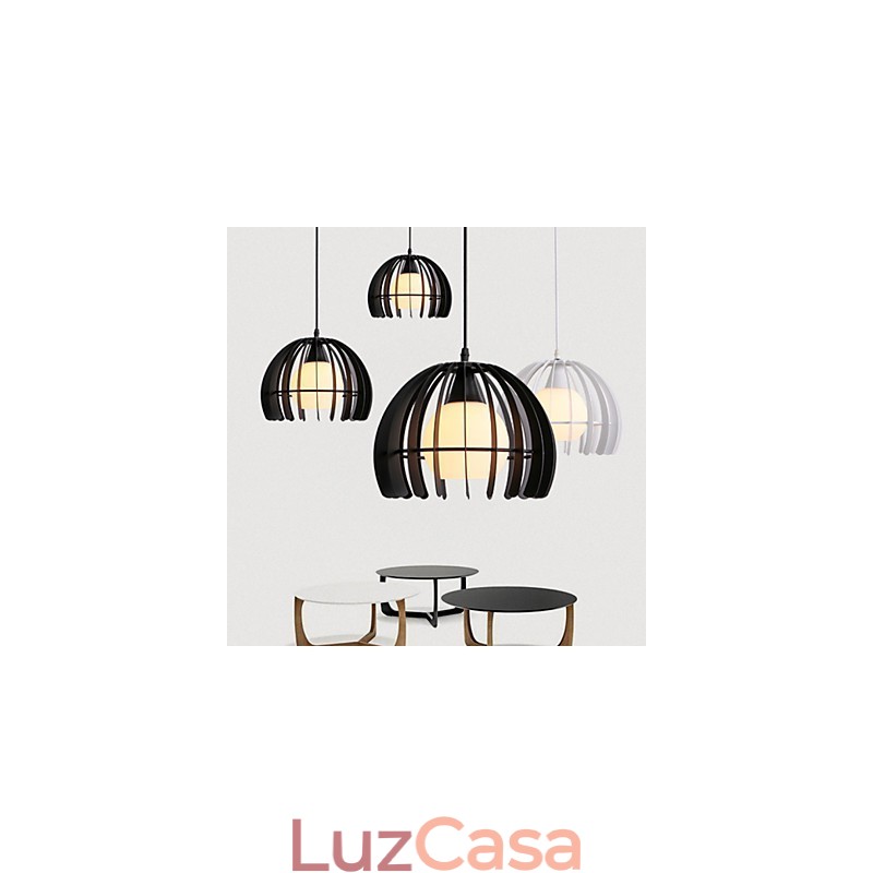 Luminária pendente de metal contemporânea moderna