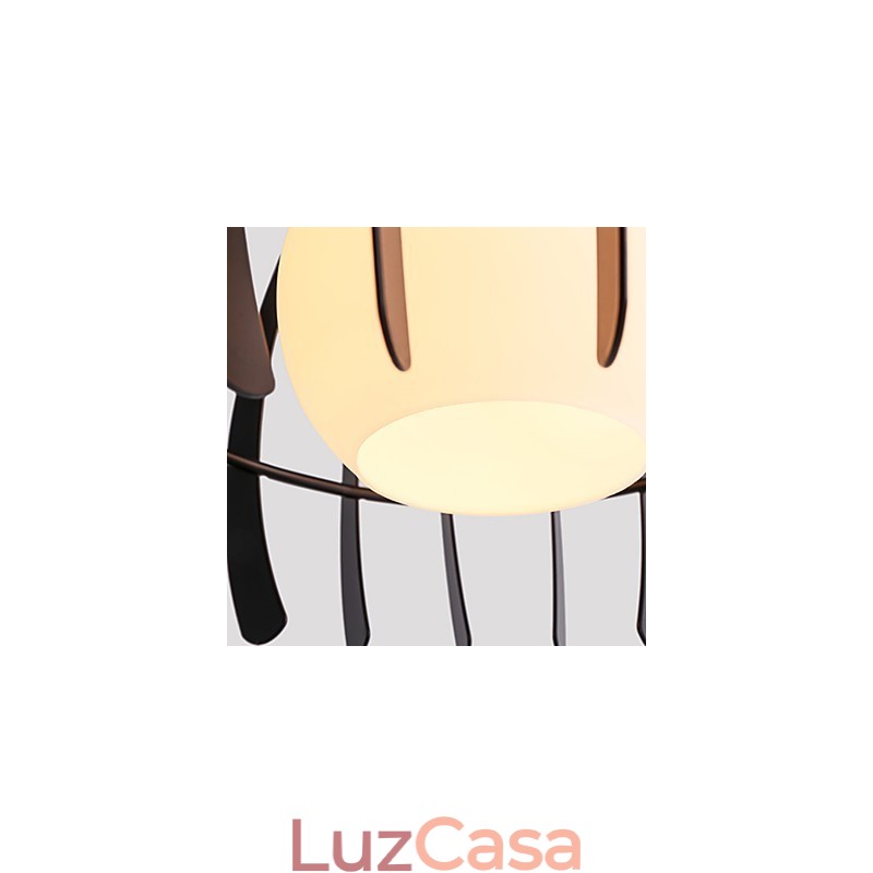 Luminária pendente de metal contemporânea moderna