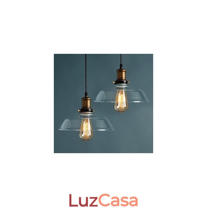 Luminária pendente de vidro moderna Luminária pendente simples Luminária pendente de café